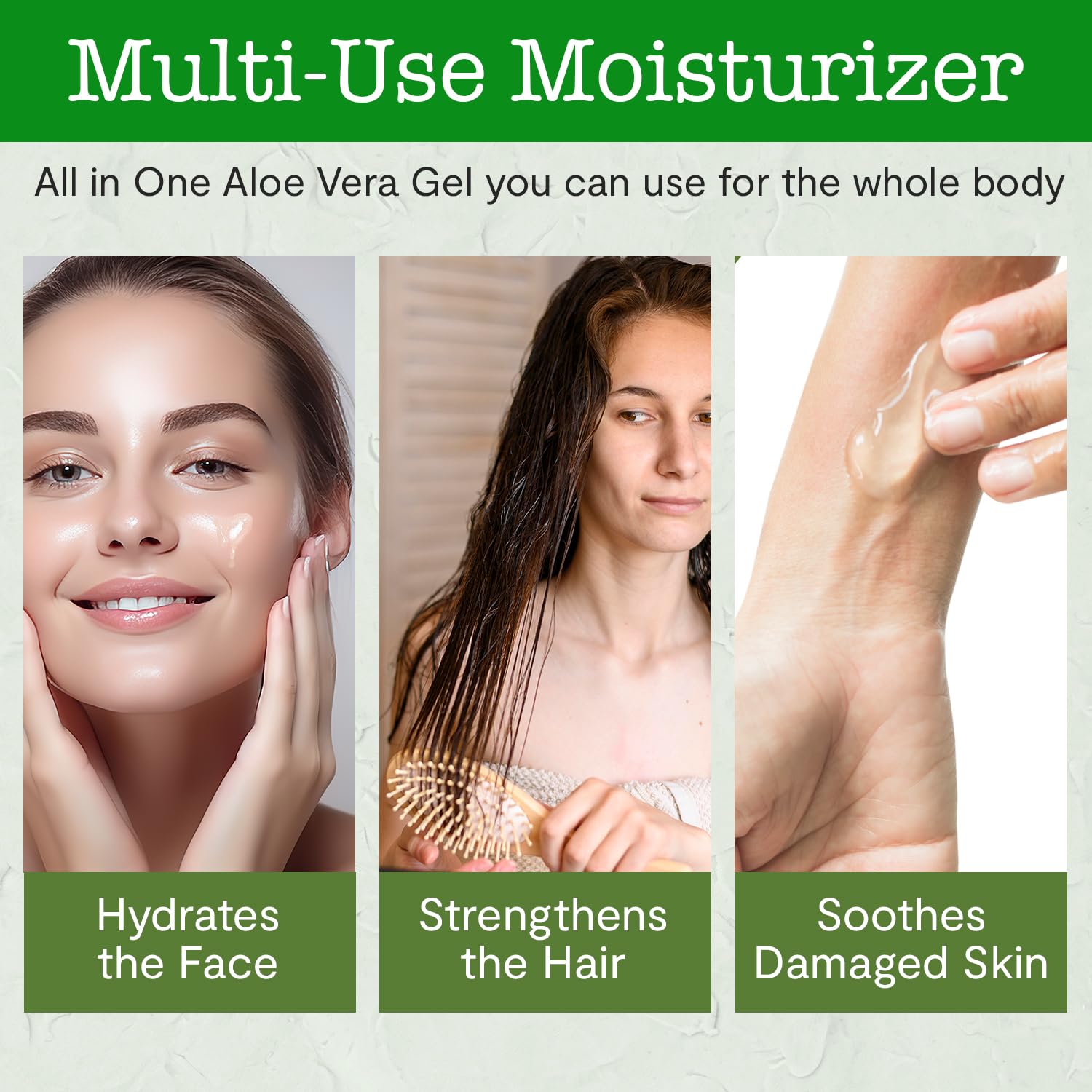 USDA Certified Organic Aloe Vera Gel 12 oz - 100% Pure, Cold Pressed, Hand Harvested, Infused with Coconut, Lime & Verbena Essential Oils, Chemical-Free - Skin & Hair Care, Made in USA