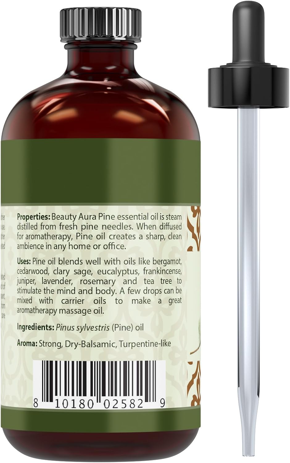 Beauty Aura Pine Essential Oil - 4 Oz Bottle - 100% Pure, Undiluted Therapeutic Grade Oil - Ideal for Aromatherapy