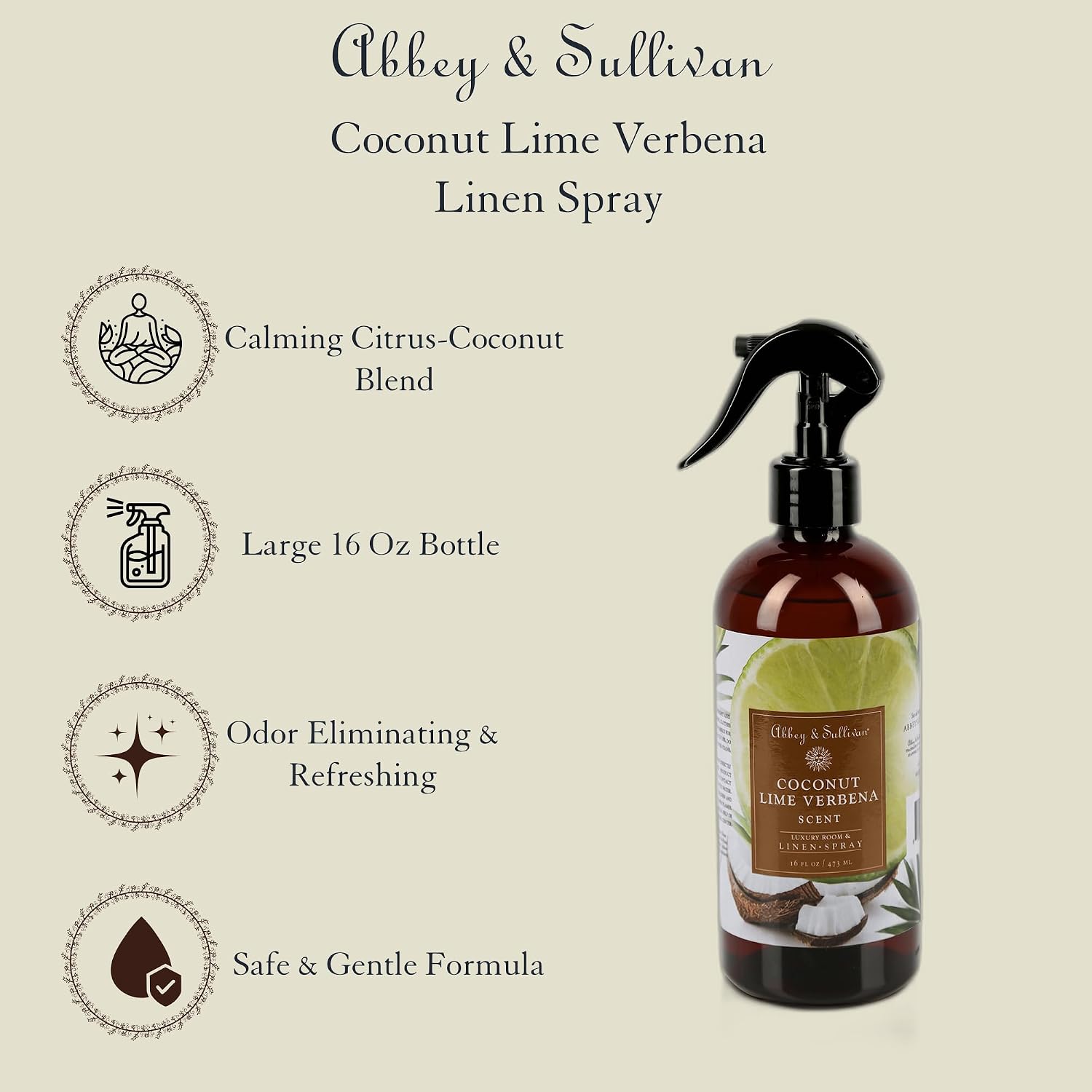 Abbey & Sullivan Linen Spray, Hawaiian Rain, 16 oz