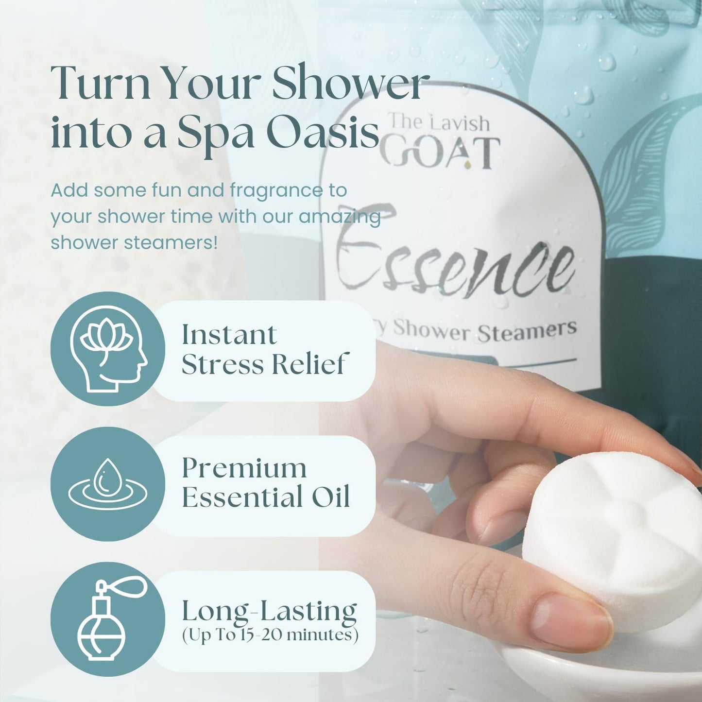 The Lavish Goat USA Made Shower Steamers 35 Count – Aromatherapy Shower Bombs - Tablets for Relaxation & Stress Relief