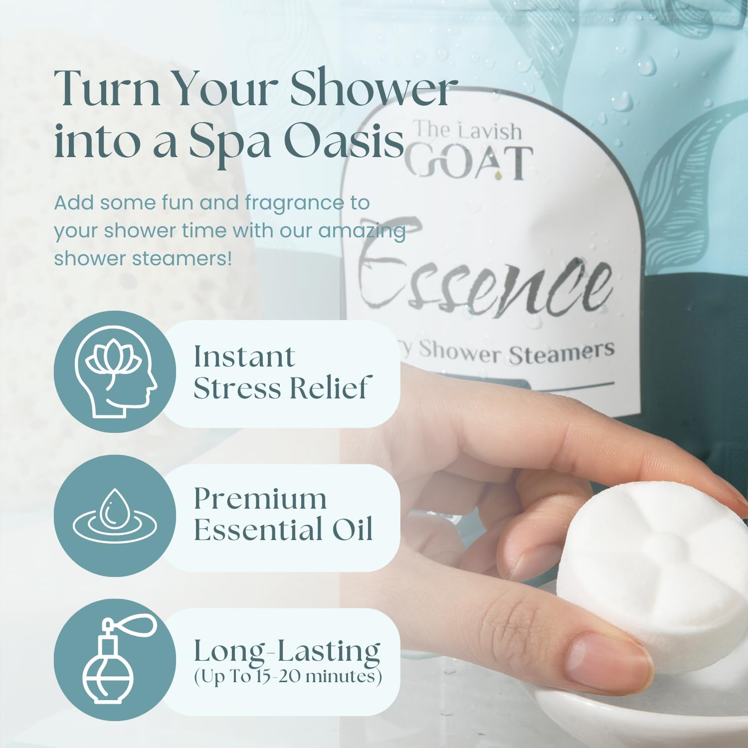 The Lavish Goat USA Made Shower Steamers 35 Count – Aromatherapy Shower Bombs - Tablets for Relaxation & Stress Relief