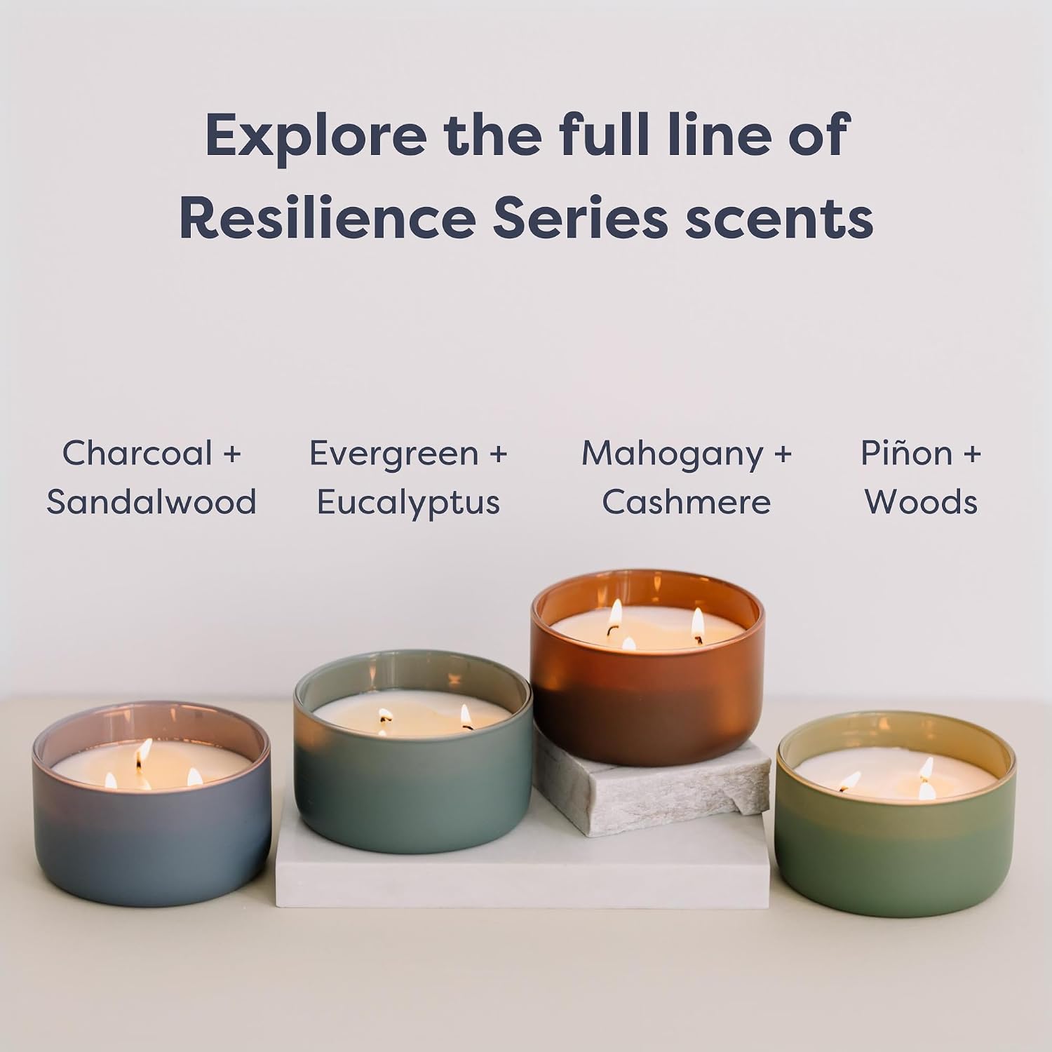 Calyan Wax Co. Piñon & Woods 3 Wick Scented Candle - 30 Hour Burn - Luxury 3 Wick Soy Candles - Clean Soy Wax Candles - Long Lasting Large Glass Jar Candle for Home - 8oz