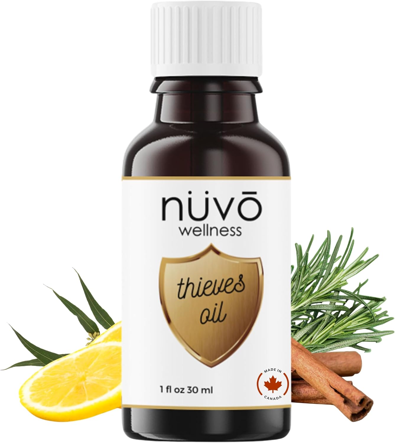 Thieves Oil Essential Oil Blend 30ml - Use for Aromatherapy Diffusers - Pure Essential Oils of Lemon Eucalyptus Cinnamon Rosemary Clove Bud