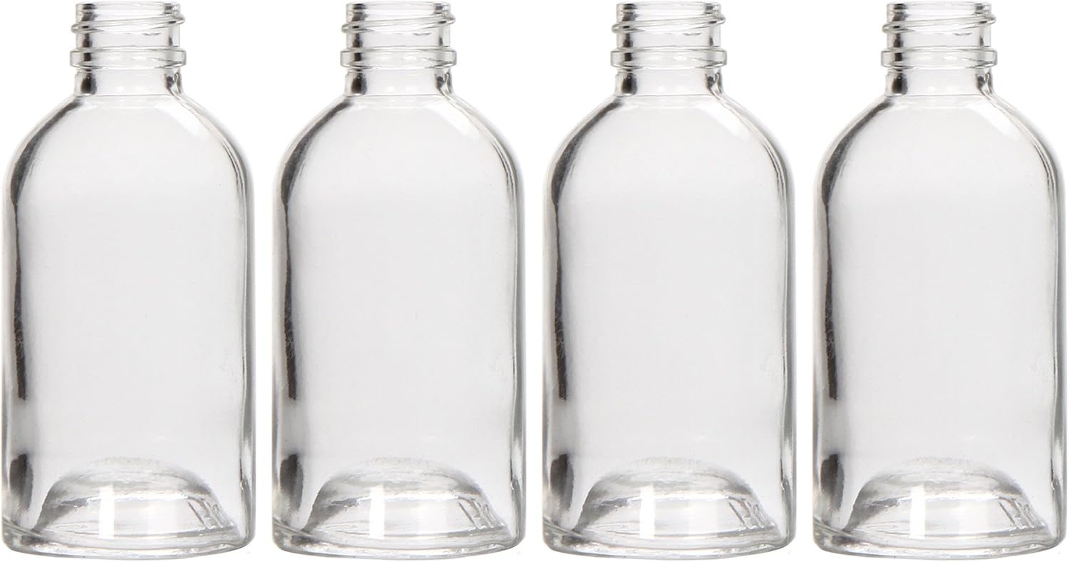 Hosley Reed Diffuser Bottles Set of 4 (85 ml) – Refillable Glass Empty Bottles for Essential Oils, Home Fragrance, Aromatherapy & Décor