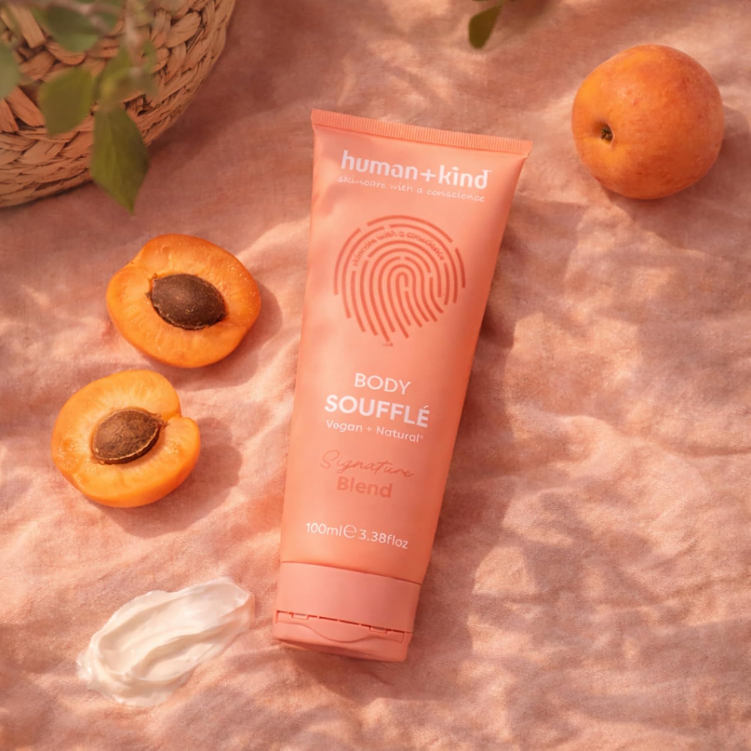 Human+Kind Signature Blend Body Souffle - Fast Absorbing Body Lotion - Hydrates Skin with Formulated Shea Butter and Apricot Kernel Oil - 3.38 oz