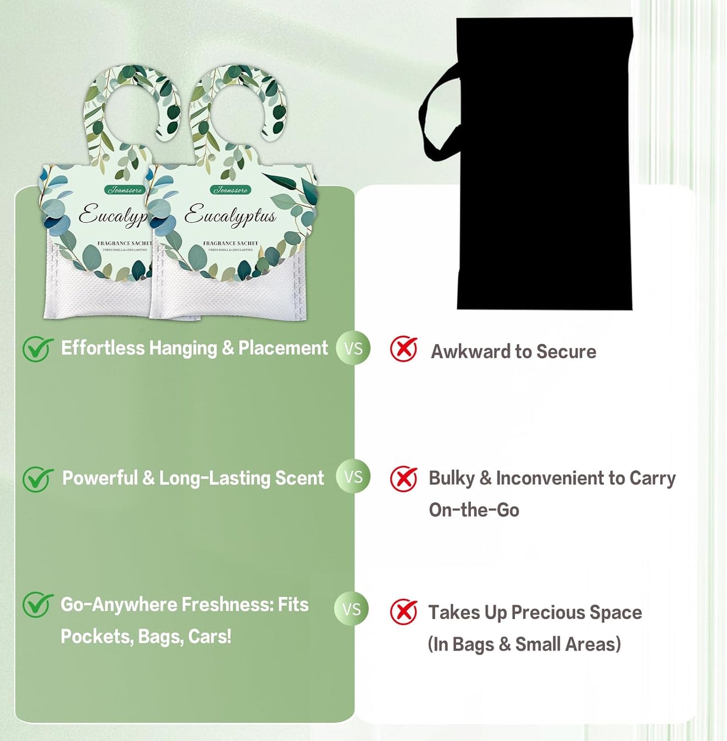 15 Packs Eucalyptus Scented Sachets Bag for Drawers and Closets, Home Fragrance Sachet, Long-Lasting Hanging Closet Deodorizer Smell Goods for House