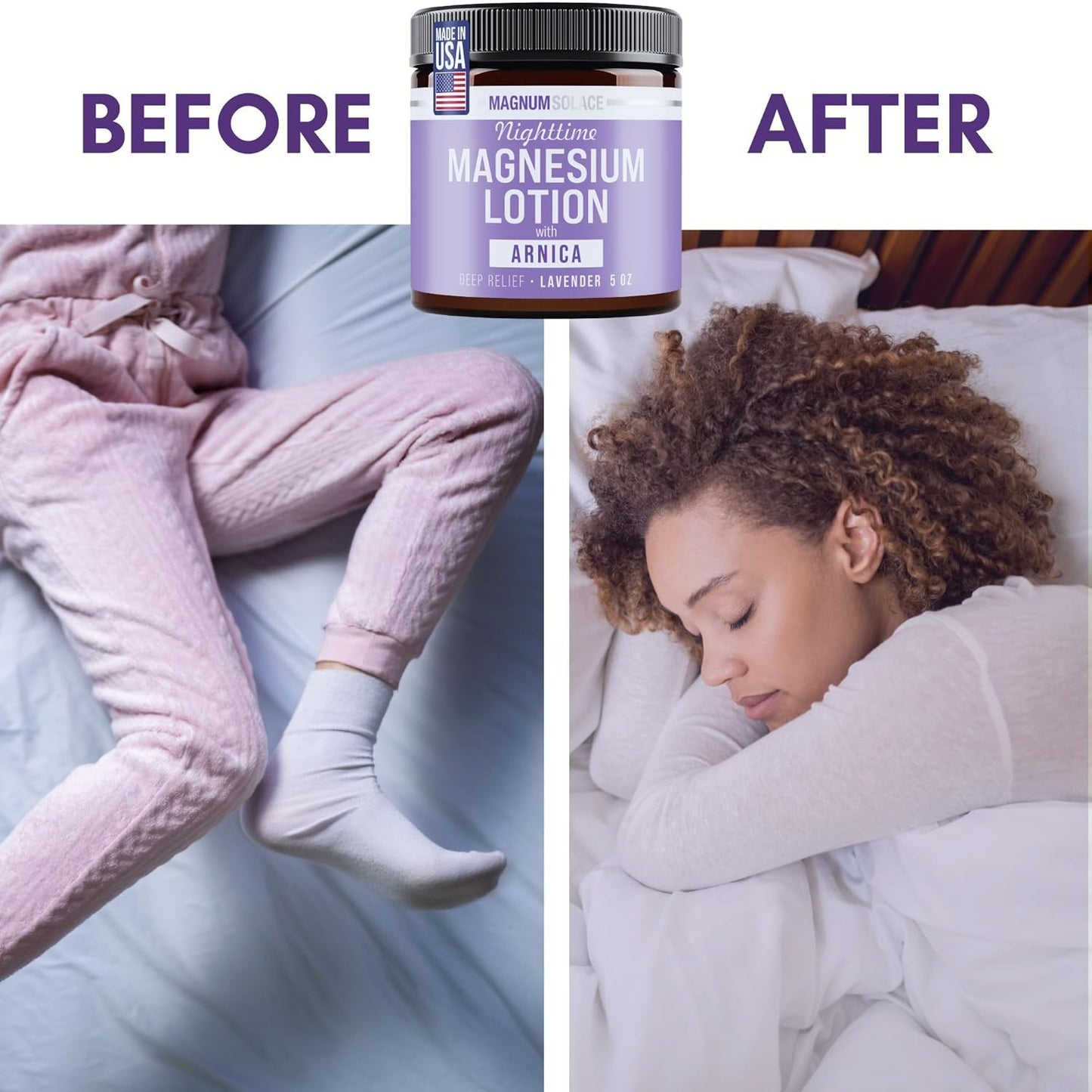 Arnica Nighttime Magnesium Cream, Plus 12 LBS Magnesium Flakes for Bath