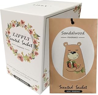 14 Packs Sandalwood Scented Sachets Bag for Drawer and Closet Gift Box