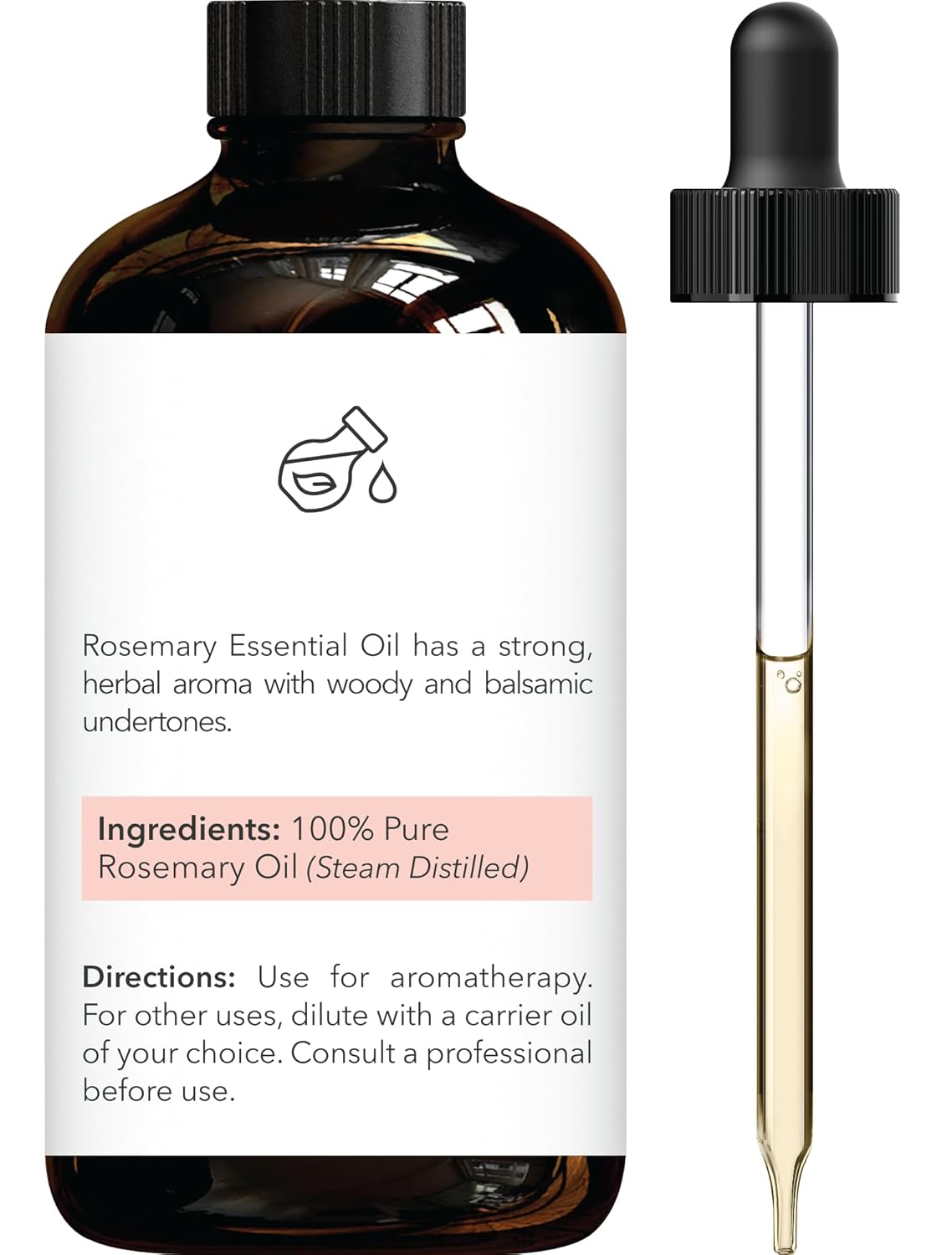 Brooklyn Botany Lavender & Rosemary Essential Oils – 4 Fl Oz (Pack of 2) – 100% Pure & Natural – Premium Grade Aromatherapy Oils – Headache & Hair Blend
