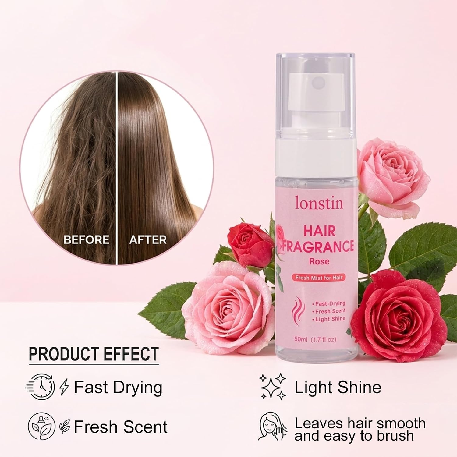 Hair Frangrance for Women, Long-Lasting Scented Hair Spray & Body Mist, Freshen Hair, Body & Pillows, Lightweight Non-Greasy Mist for Dry & Frizzy Hair, 100ml