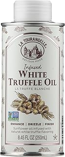 La Tourangelle, White Truffle Oil, Complex Gourmet Earthy Flavor for Drizzling over Pasta, Popcorn, Vegetables, Potatoes, Soup and More, 8.45 Fl Oz