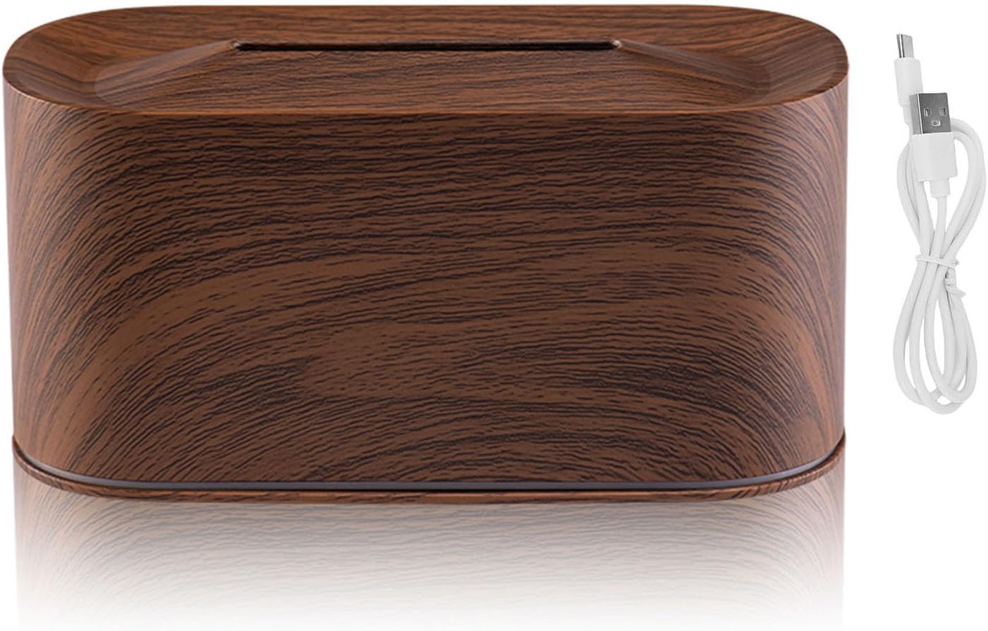 Luqeeg Essential Oil Diffuser, 220ml Aromatherapy Diffuser with 7 Color Changing Lights and Effect, Ultrasonic Humidifier for Home Office Bedroom (Dark Wood Grain)