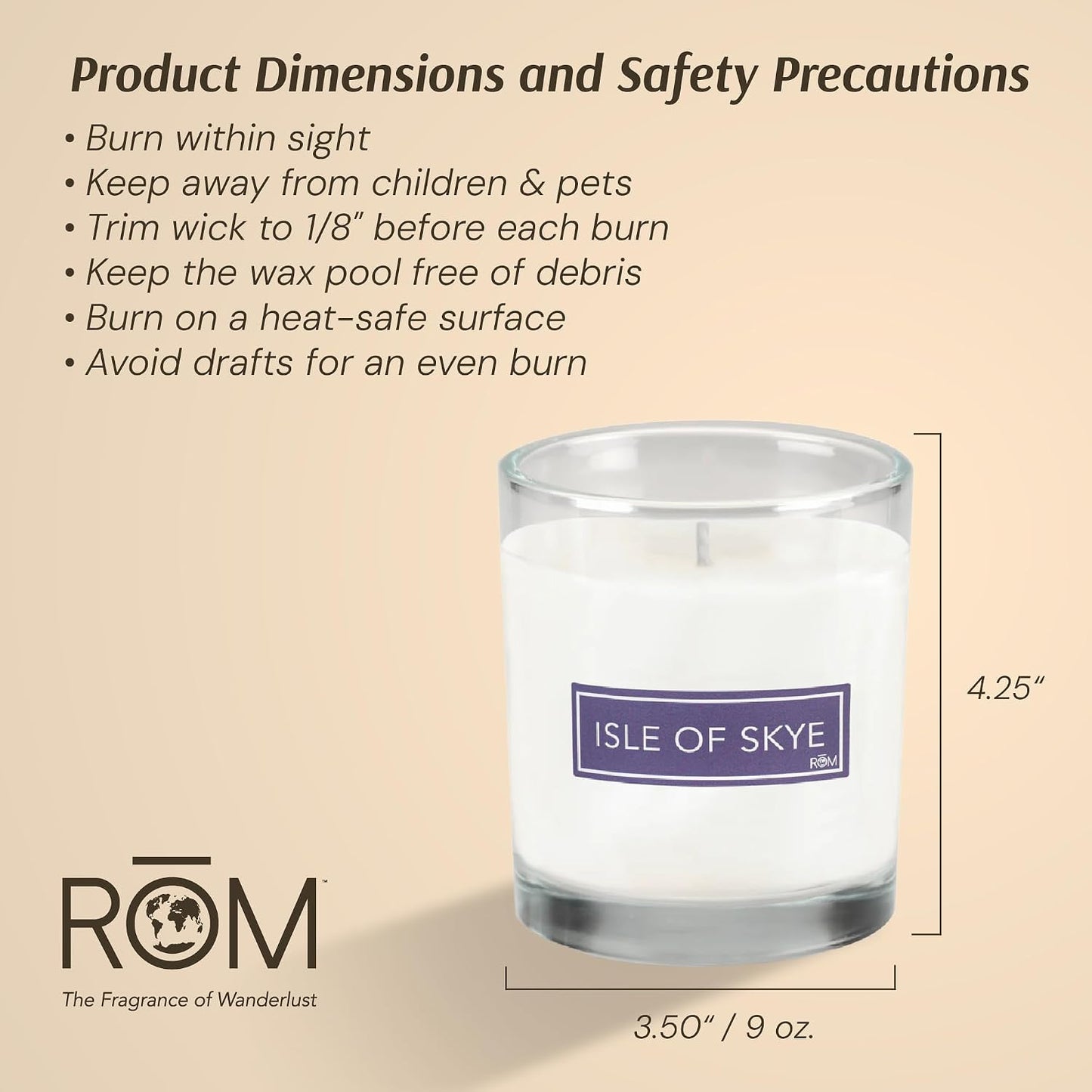 Isle of Skye Luxury Scented Candle – Natural Plant Based Wax, 9oz – Fir Balsam, Sage, White Orchid & Eucalyptus - Long Lasting 60 Hour Burn – Non-Toxic, Hand-Poured in USA for Home