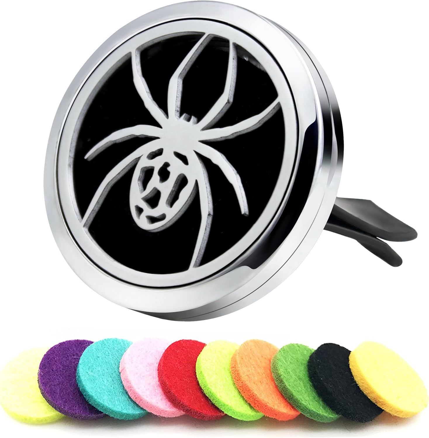 Car Diffuser Vent Clip 30mm Essential Oil Automotive Diffuser (Oil Not Included) Vent Clips Car Accessories for Women Birthday Gifts (Spider)