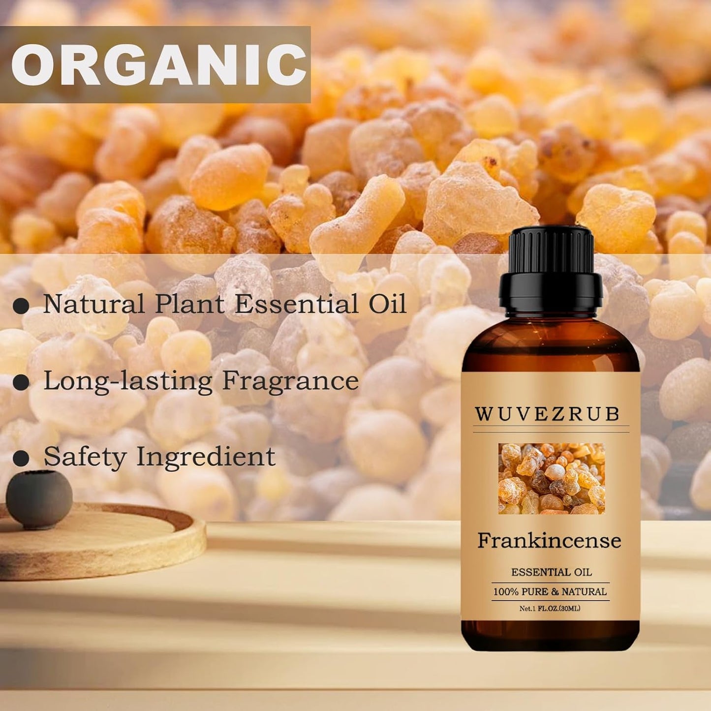 Frankincense Essential Oils, 30ML Pure and Natural Essential Oil for Aromatherapy Diffuser - Frankincense /1 Fl Oz