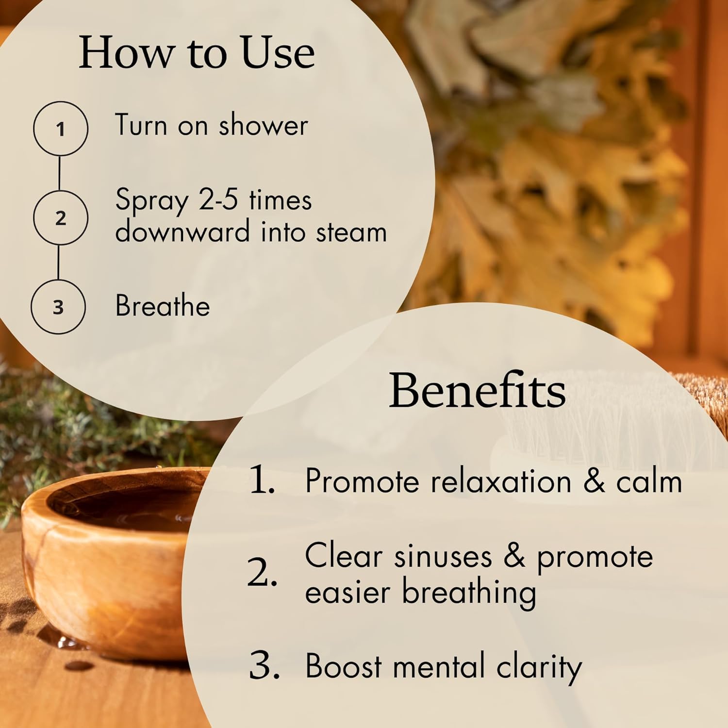 Eucalyptus Shower Spray - Spa-Grade Aromatherapy Shower Mist, 100% Pure Eucalyptus Spray - Essential Oil Steamer, Made in USA (4 oz)