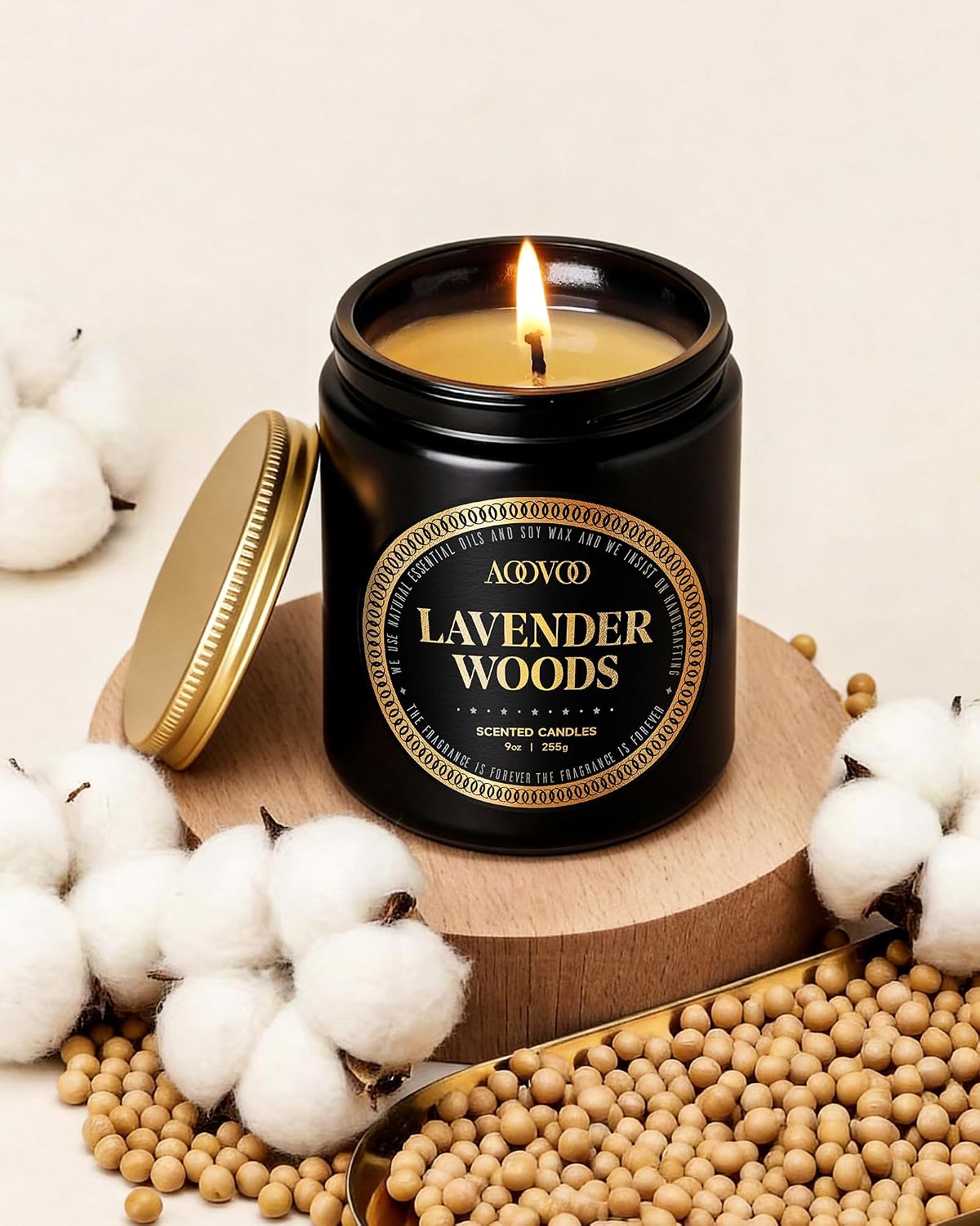 AOOVOO Scented Candles for Men - 4 Pack Candles for Home Scented, Giftable