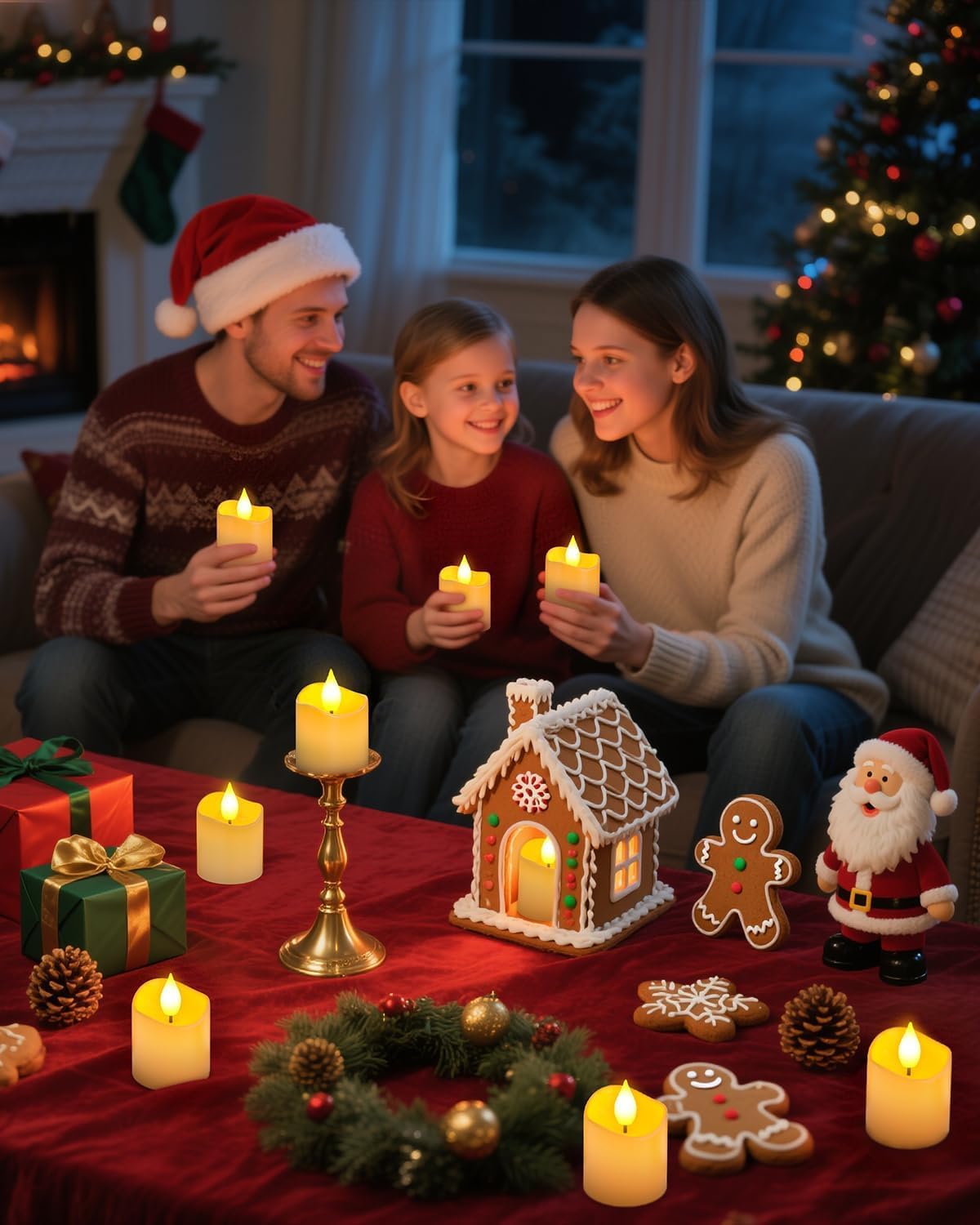 SoulBay Flameless Candles Rechargeable with Remote, 6pcs Electric LED Fake White Votive Candles with Charging Base and Timer, Flickering Decorative Lights for Home Table Holidays Christmas Décor
