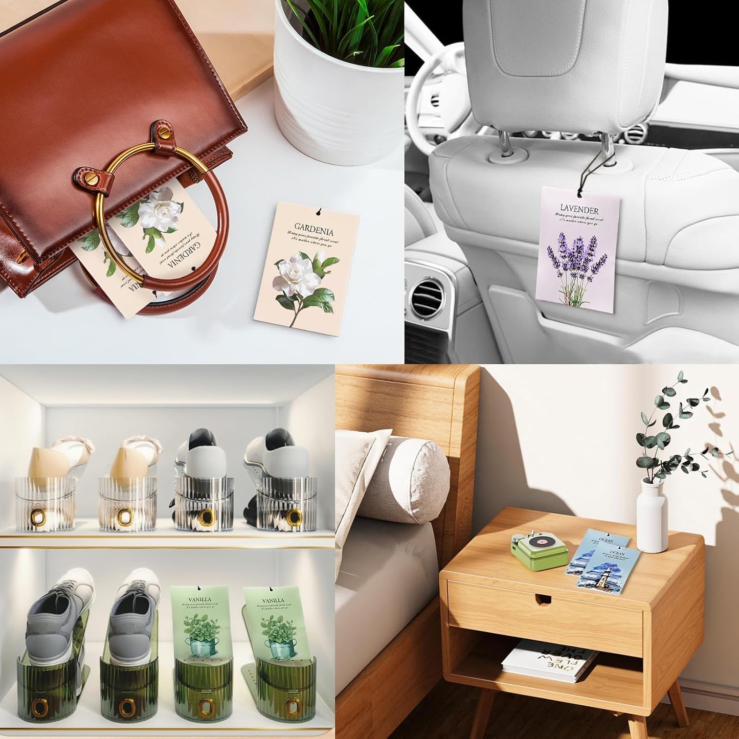 Lavender Scented Sachet Bags - 12 Pack Drawer & Closet Freshener, Long Lasting Odor Eliminator for Wardrobes, Cars & Storage, Home Fragrance Air Freshener Sachets