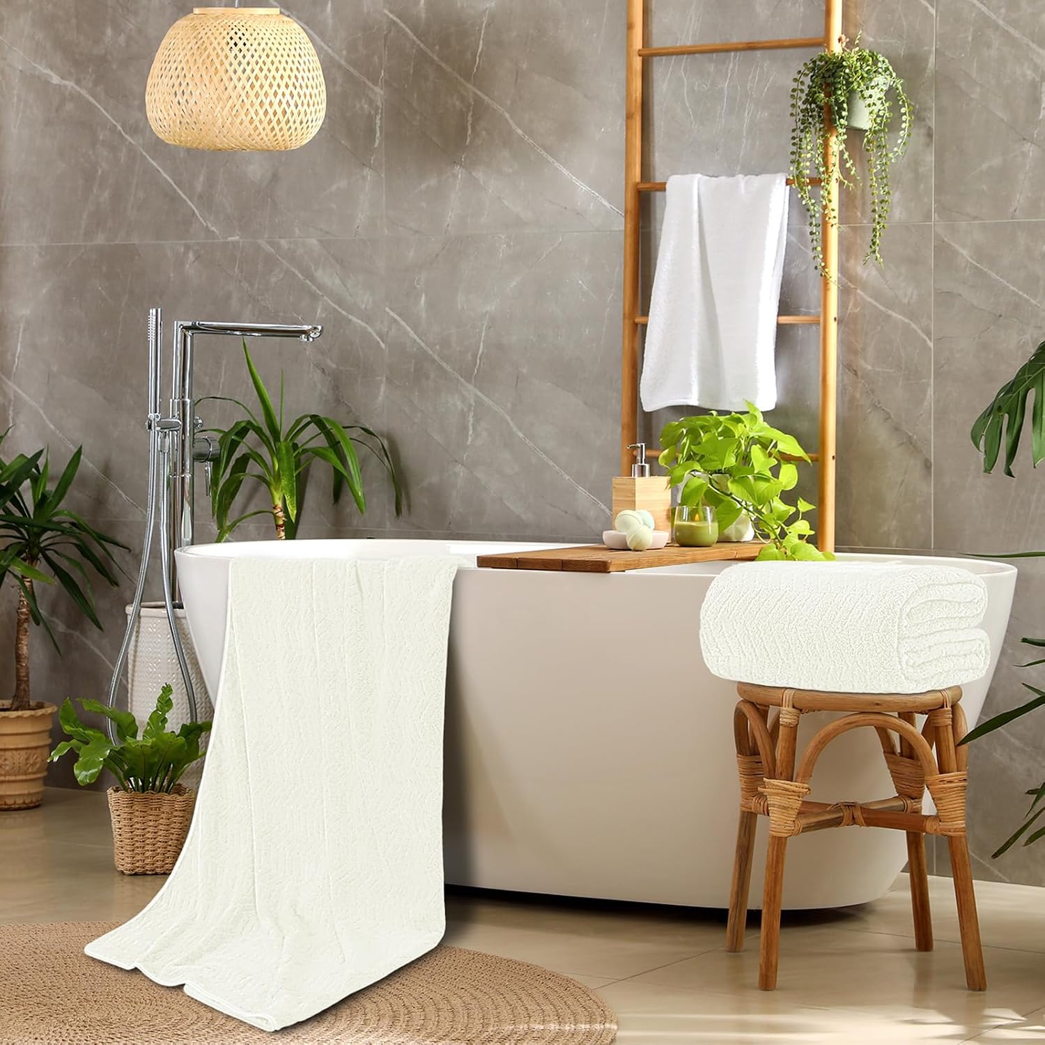 SmoothNovelty 2 Pack Bath Sheets 40 x 80 Inch Oversized Jumbo Extra Large Towels Quick Dry Coral Fleece Absorbent Soft Lightweight XL Shower Towels for Home Gym Travel Beach Spa Pool Hotel (White)