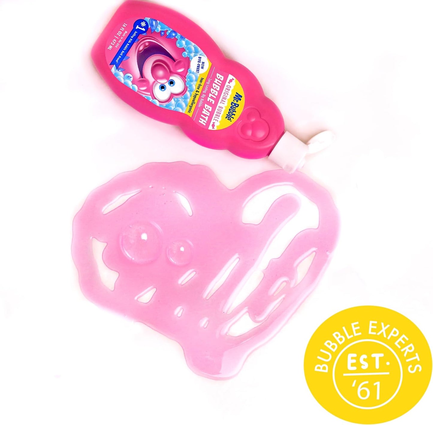 Mr. Bubble Original Bubble Bath - Great for Your Baby, Kids, and Adults - Hypoallergenic, Tear Free Bubble Bath Solution (2 Bottles, 16 fl oz Each)