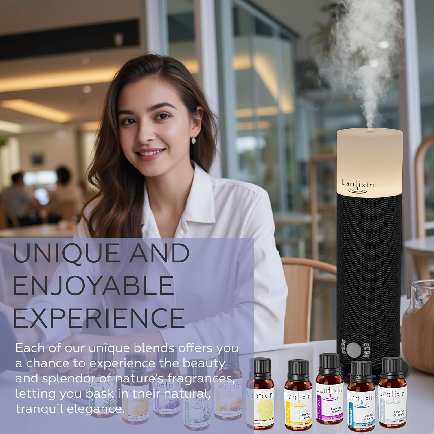 Lantixin Premium Essential Oil Blend 0.5 fl oz (15ml) Rose Magnolia Citrus Clove Luxury Premium Essential Oil Suitable for Aromatherapy diffusers Thieves Oil Essential Oil