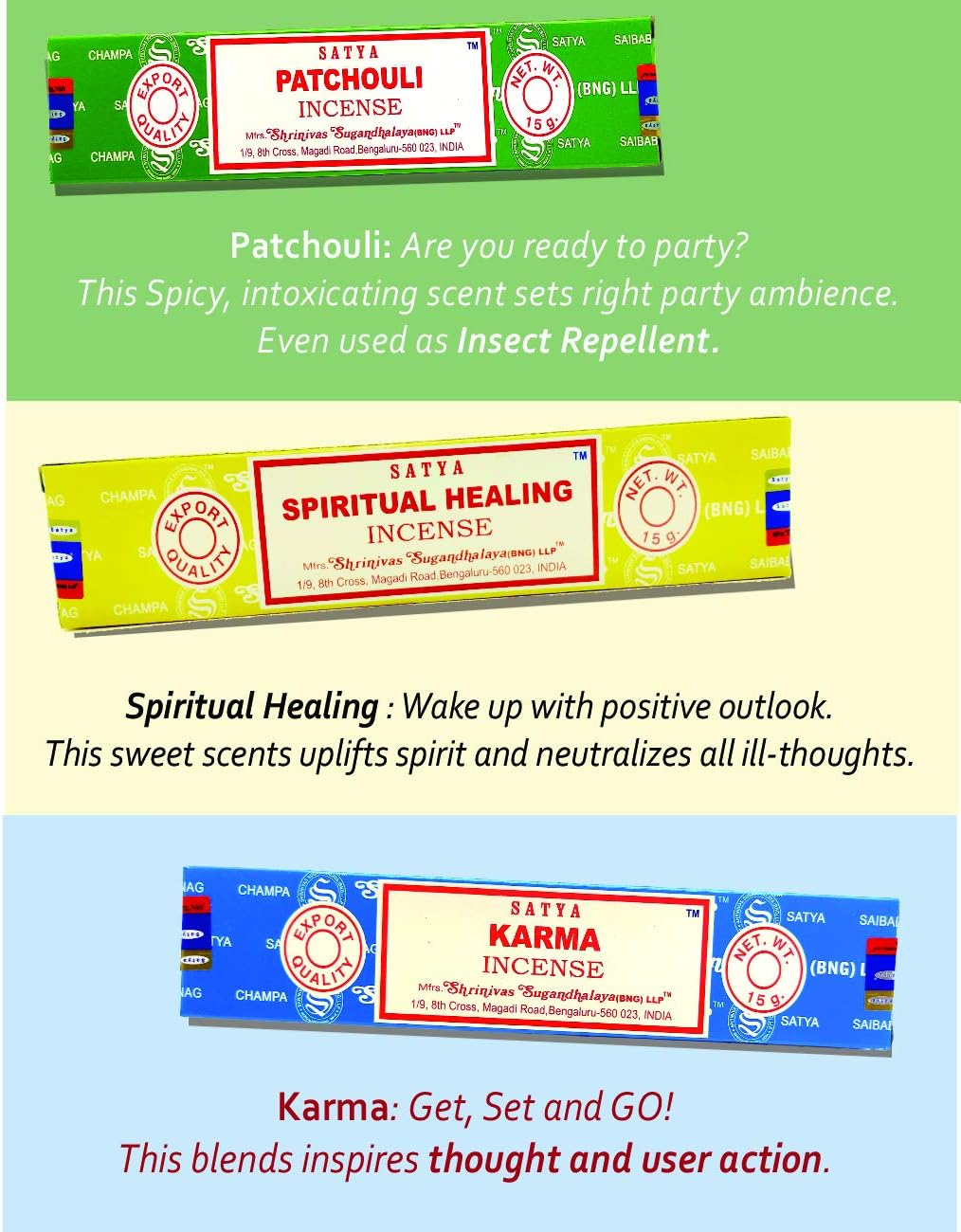 Nag Champa Incense Sticks Variety- Pack (12 Incenses, 140+ Sticks)