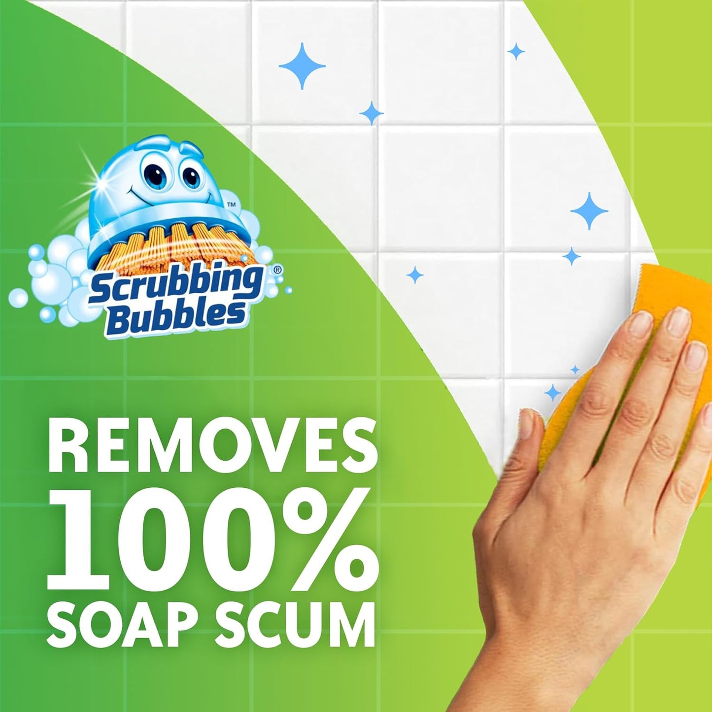 Scrubbing Bubbles Bathroom and Shower Cleaner Disinfectant Spray, Bathroom Grime Fighter, Citrus Scent, 32oz