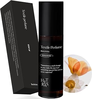 hetras Textile Perfume (Soosunhwa) – TSA-Approved Travel Fabric Spray with Wrinkle Release | 2.7 fl.oz Portable Clothing Odor Eliminator Mist | Spring Floral Narcissus & Powdery Musk Aroma for Linen
