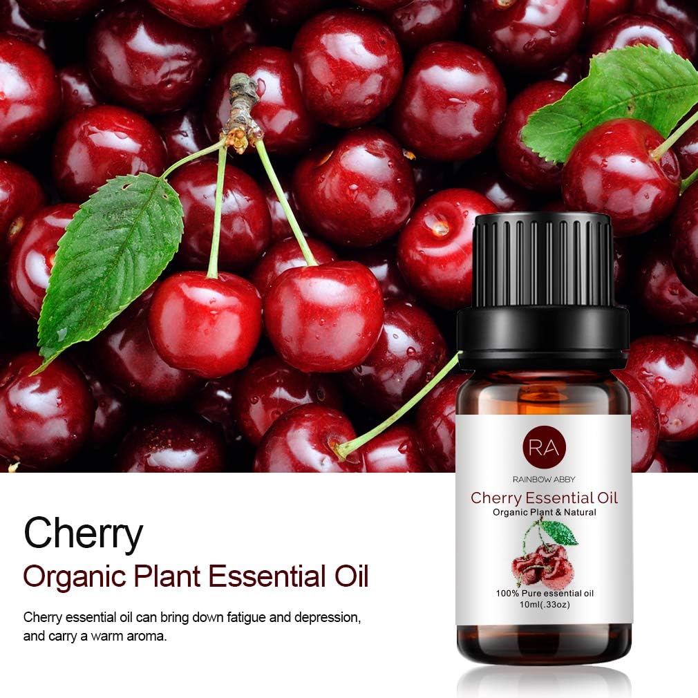 6-Pack Cherry Essential Oil, 100% Pure Organic Natural Aroma Cherry Oil for Diffuser (6X10ml)