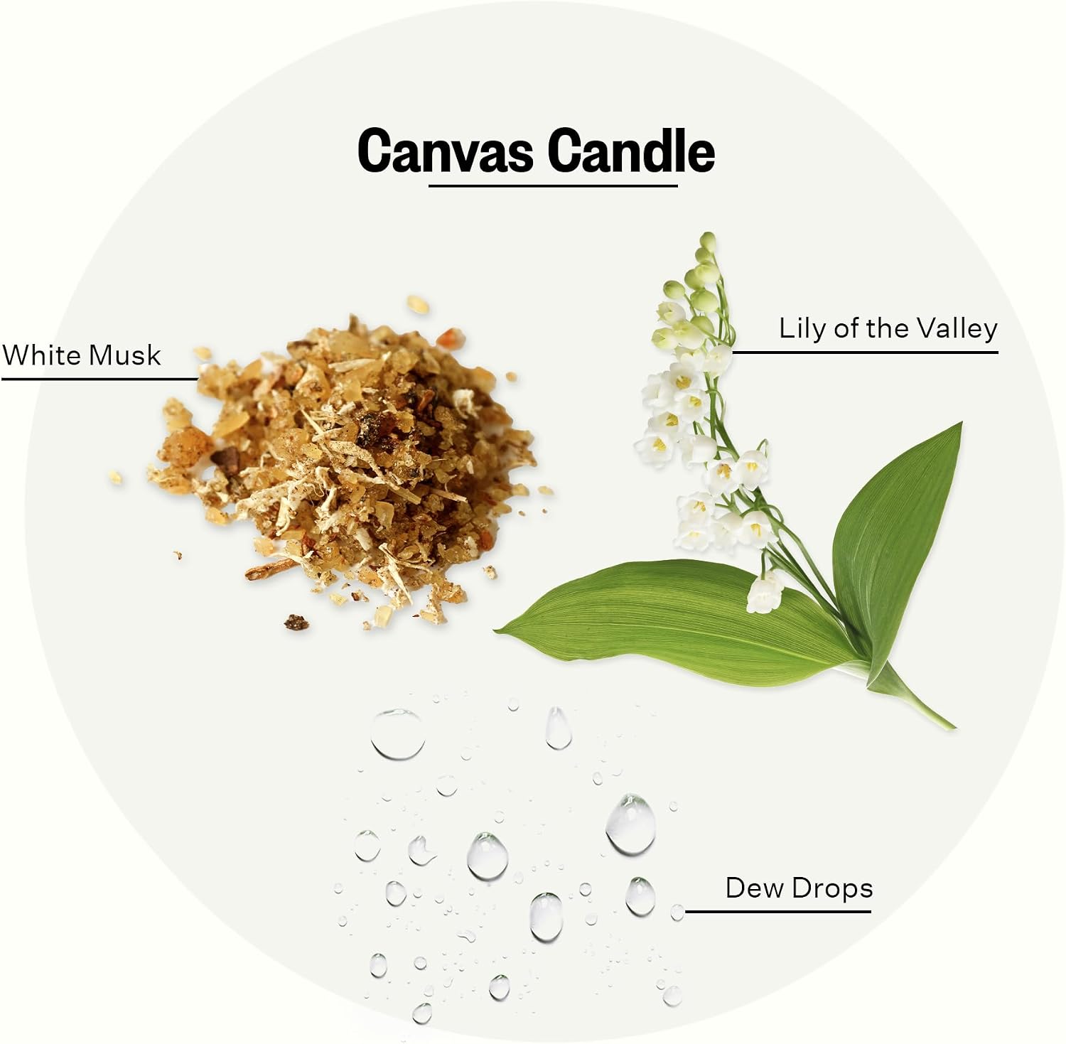 Apotheke Signature Scented Candles for Home, Canvas - 10.5 oz - Soy Wax, Non Toxic, Large Jar White - Luxury Candle Gifts for Women & Men - White Musk, Dew Drops, and Lily of the Valley