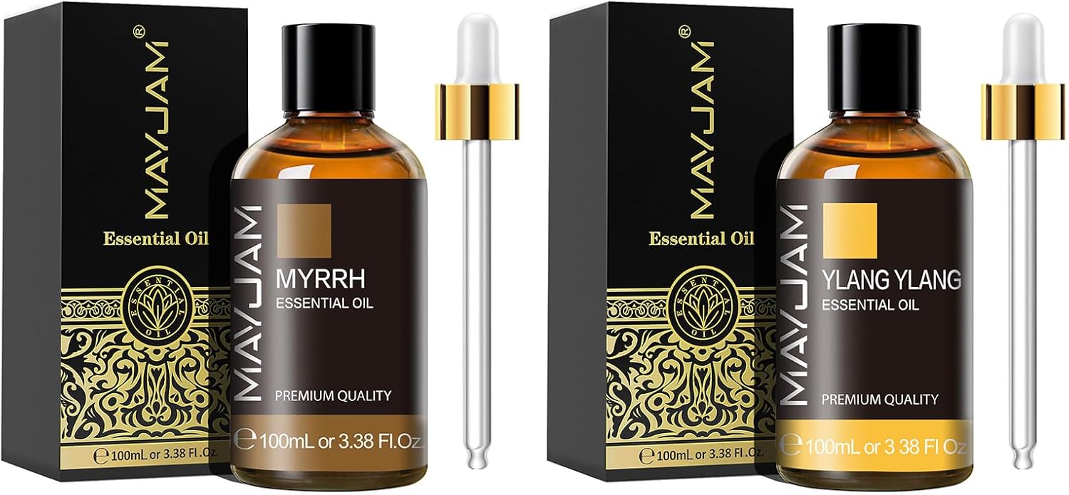 MAYJAM 100ML/3.38FL.OZ Myrrh Essential Oil and Ylang Ylang Essential Oil