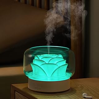 Diffusers for Essential Oils Large Room: SEVEYEE 500ml Aromatherapy Diffuser for Home Bedroom - Big Capacity Running 24 Hours Waterless Auto Off with 7 Colors Lights - White