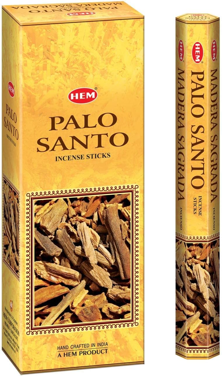 Hem Palo Santo Incense Sticks (120 Sticks, 6 Boxes Inside) - 9 Inches Long, 20g per Box - Perfect for Meditation, Eradicate Negativity, Rituals & Cleansing Aura.