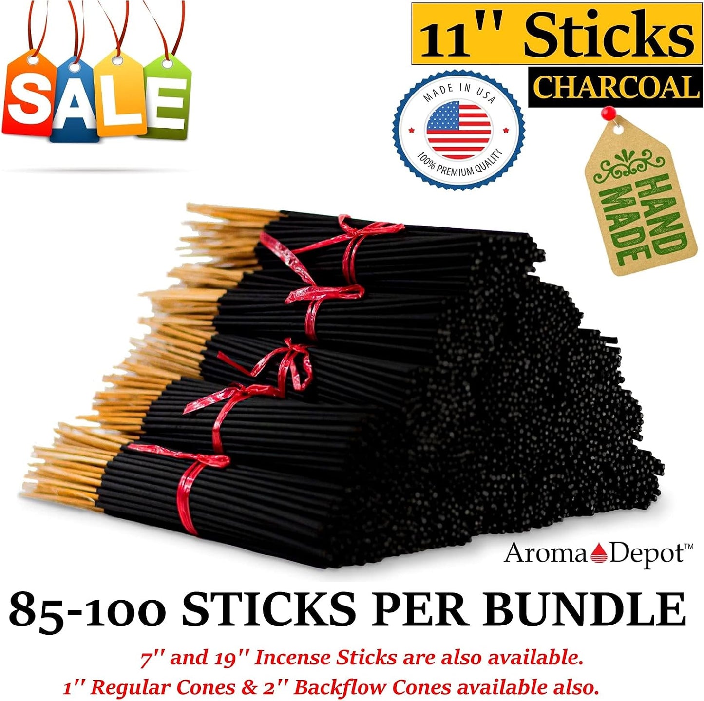 2'' Cherry Backflow Charcoal Incense Cones (Approx. 45-50)