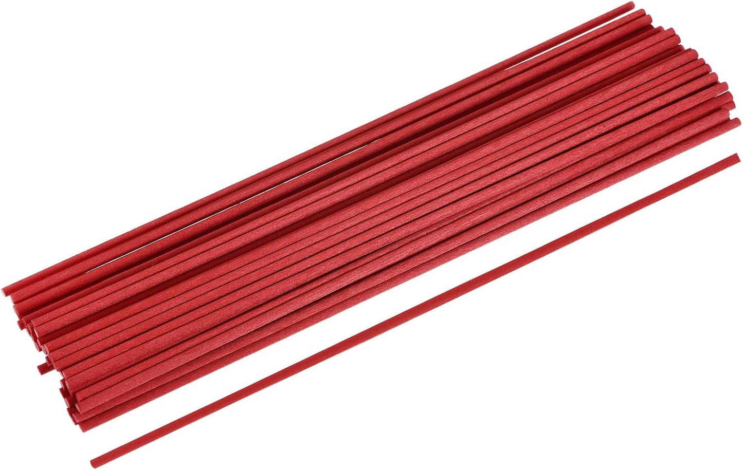MECCANIXITY Fiber Reed Diffuser Sticks 8.6" x3mm for Aroma Fragrance Essential Oil, Red Pack of 50