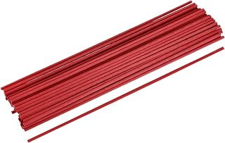 MECCANIXITY Fiber Reed Diffuser Sticks 8.6" x3mm for Aroma Fragrance Essential Oil, Red Pack of 50