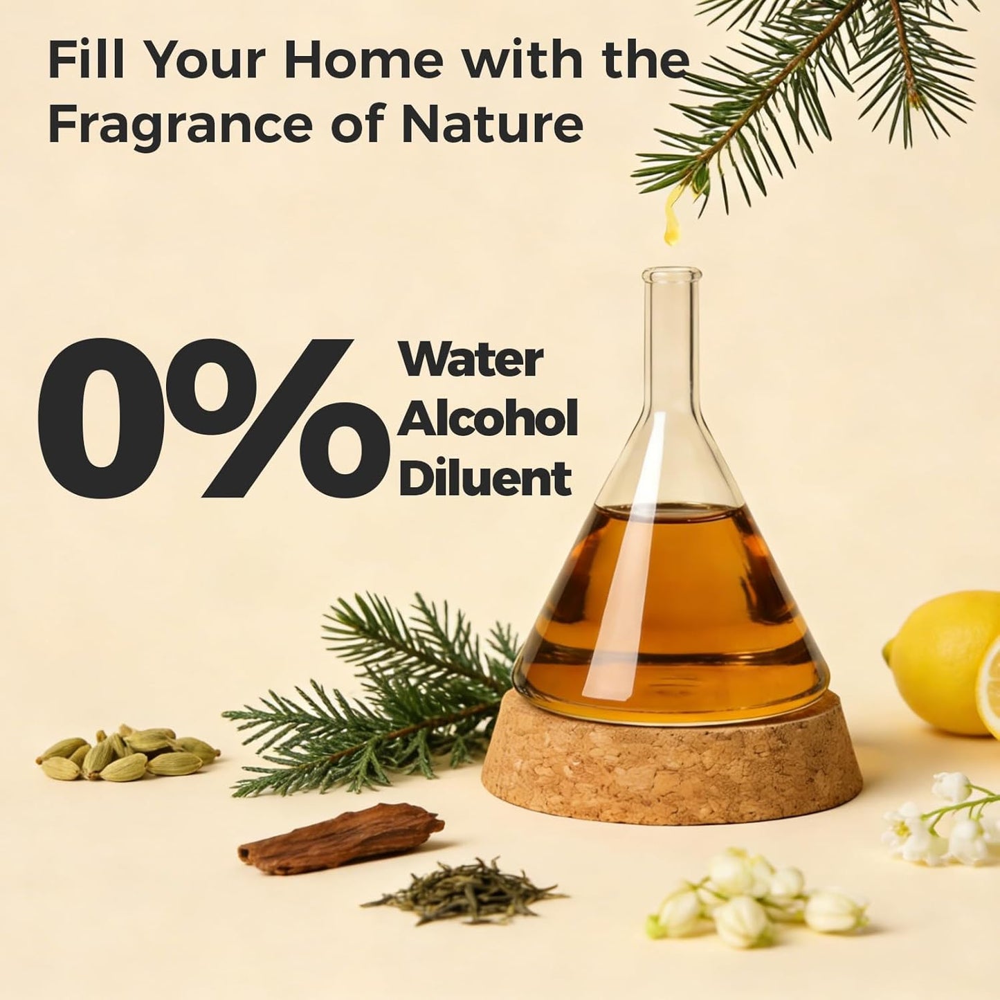 Hotel Diffuser Oil for Waterless Diffusers, Luxurious Relaxing Aromatherapy Scent Essential Oil with Cardamom, Cedar & Sandalwood, 4 Fl Oz, 120 ML, Essence of Self