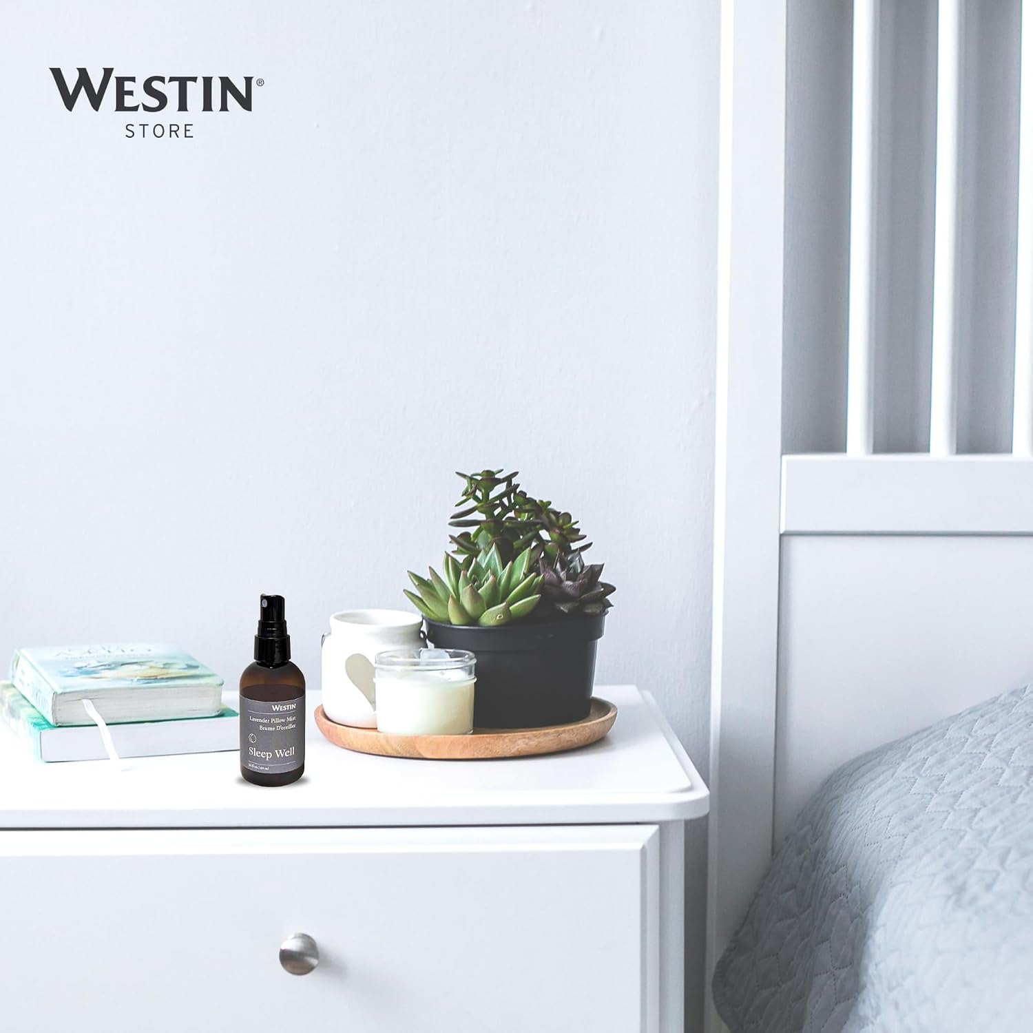 Westin Hotels Sleep Well Pillow Mist | Calming Lavender Essential Oil Spray for Relaxation & Better Sleep | Aromatherapy Linen & Pillow Spray | 3 oz
