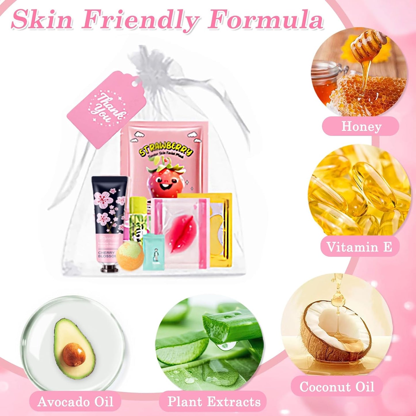 110PCS Spa Party Supplies for Girls, Spa Party Favors Include Lip Mask, Foot Bath Bombs, Face Masks, Skin Care For Teens 10-12, Sleepover Party Supplies for Girls, Spa Birthday Bulk Gifts for Women