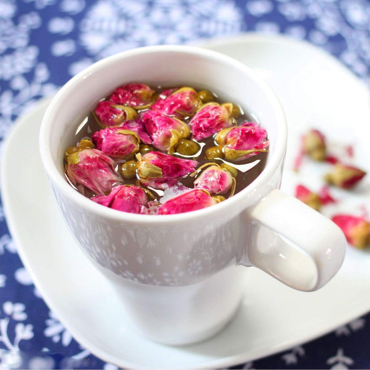 Dried Rose Buds Edible Fragrant Dried Flowers for Tea, Baking, Crafts, Potpourri - Red Rose Buds 3.5oz