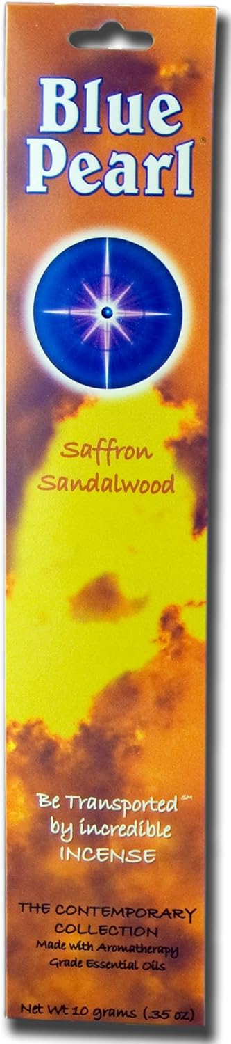 Blue Pearl Contemporary Collection Incense, Saffron Sandalwood, 10 Gram