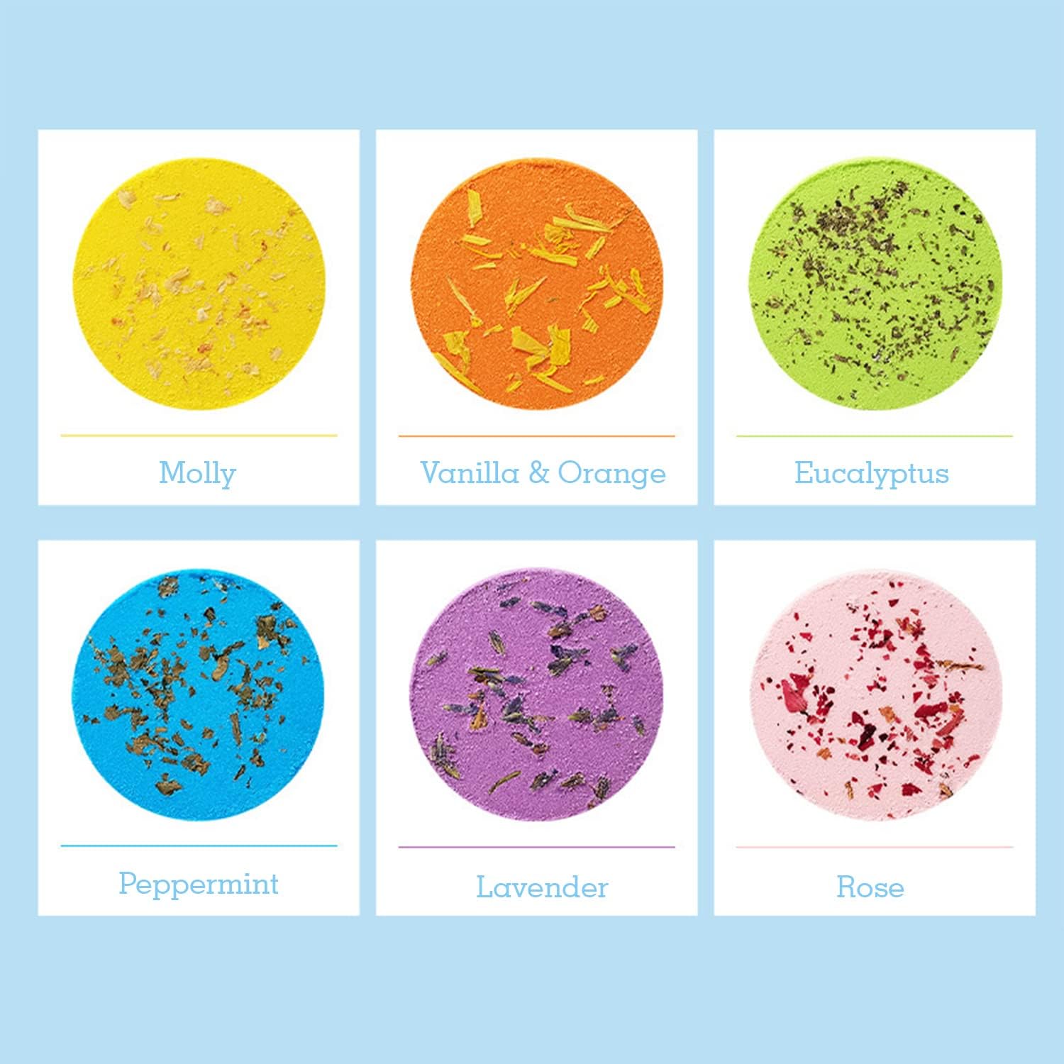 Shower Tablets Aromatherapy Shower Tablets, Aromatherapy Bath Salt Tablets to Control Oil and Exfoliate and Moisturise The Skin Shower Vapor Tablets Shower Steamers for Sinus Relief