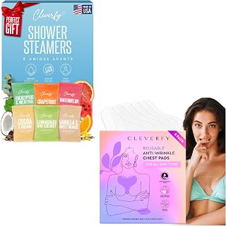 Cleverfy Self-Care Essentials: 6 Shower Steamers & 6-Pack TShape