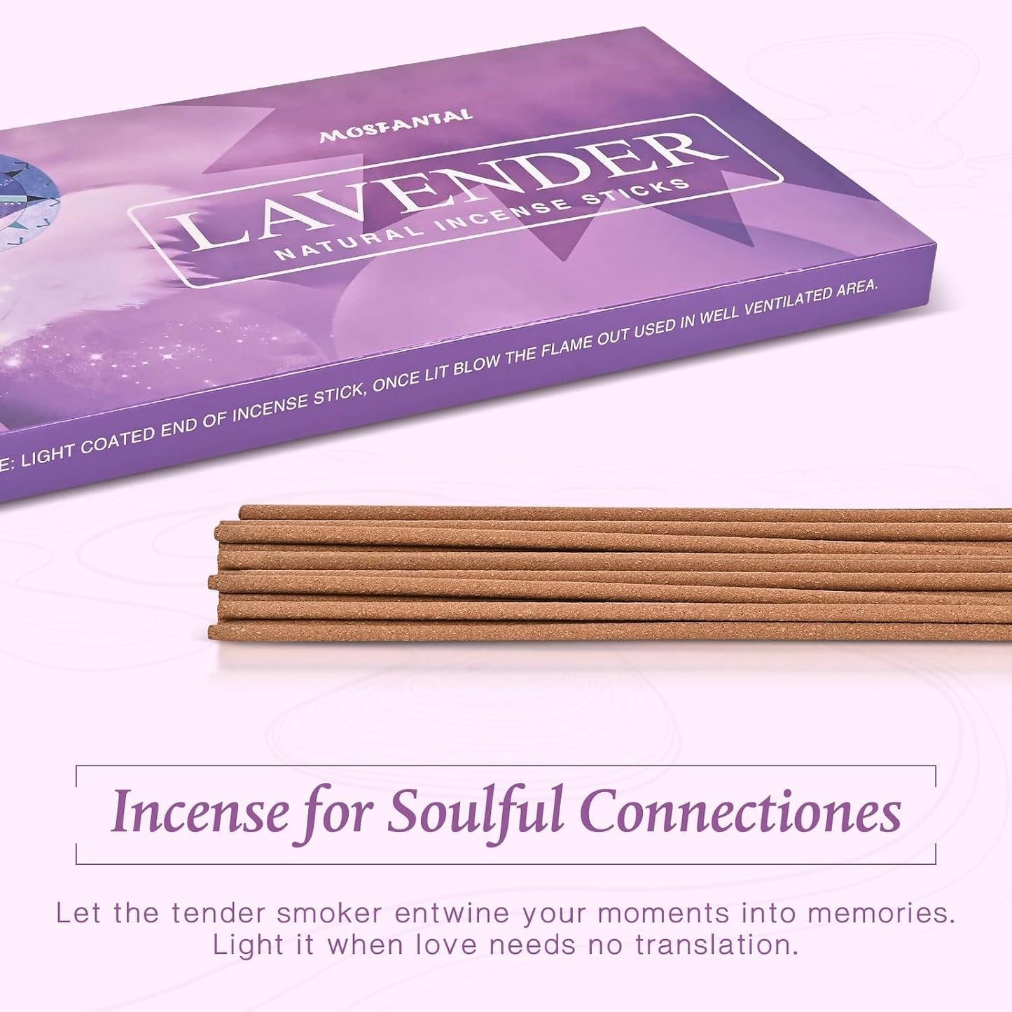 Lavender Incense Sticks - Natural Incense for Relaxation, Meditation and Creating a Serene Atmosphere(100 Sticks & 1 Burner Holder)
