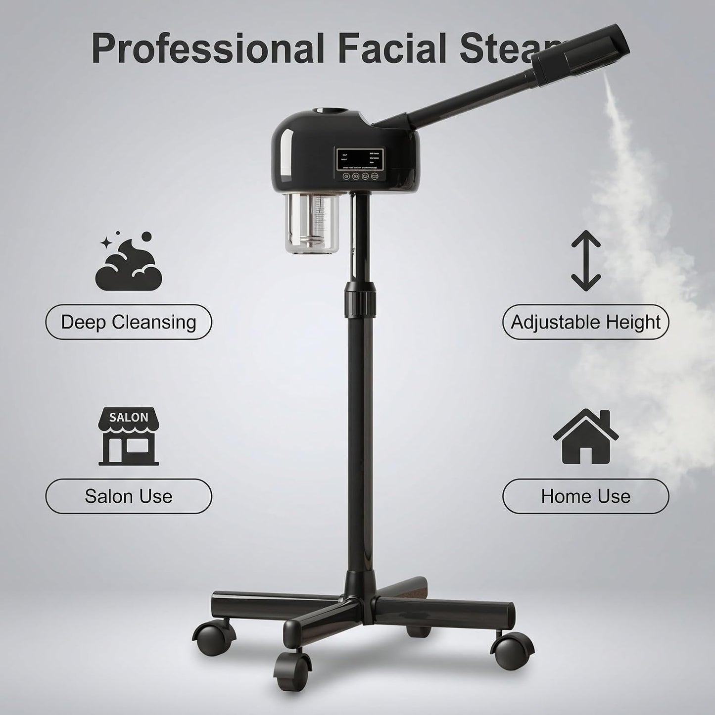 Facial Steamer, Professional Facial Steamer with Hot Mist for Esthetician, Facial Steamers Home Facial Spa, Face Steamer for Facial Deep Cleaning – Professional Home Facial Spa Steamer with Hot Mist.