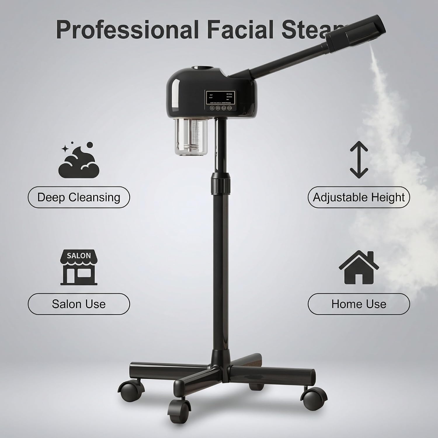 Facial Steamer, Professional Facial Steamer with Hot Mist for Esthetician, Facial Steamers Home Facial Spa, Face Steamer for Facial Deep Cleaning – Professional Home Facial Spa Steamer with Hot Mist.