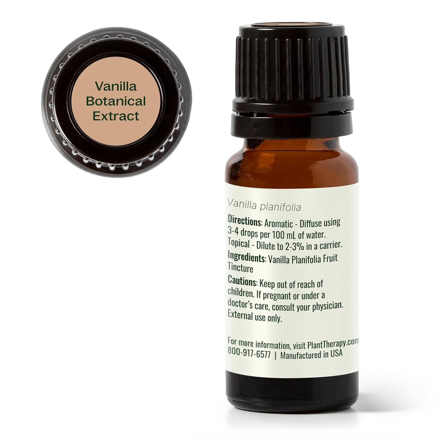 Plant Therapy Vanilla Botanical Extract, 10 mL (1/3 oz), 100% Pure, Undiluted, Promotes Relaxation and Emotional Grounding with Sweet and Comforting Aroma