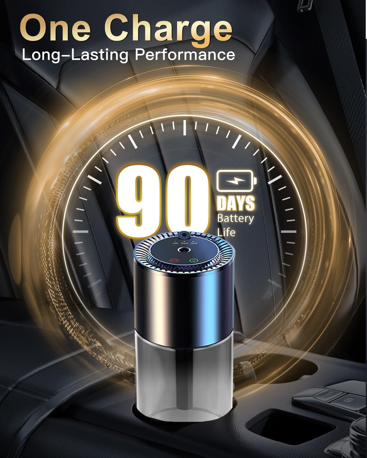 All-New, Smart Car Air Freshener Diffuser 160ml Large Capacity for 6 Months, Real-Time Monitoring, 90-Day Battery Life, 3 Modes, 7-Color with Starry Ceiling, for Car, Bedroom and Office.(COLOGNE)