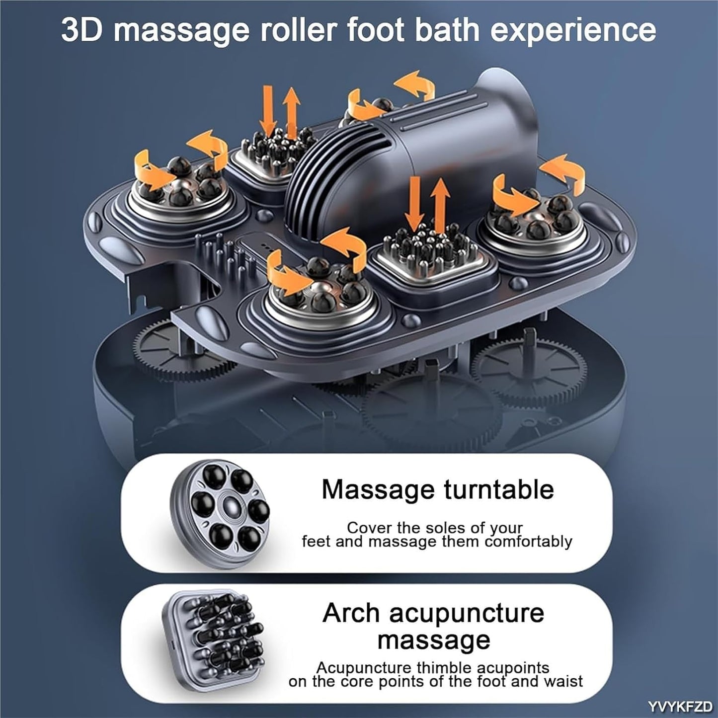 Foot Spa Bath Massager with Heat， Portable Foot Soak Tub with Heat Red Light Temperature Control Bubbles(Black)